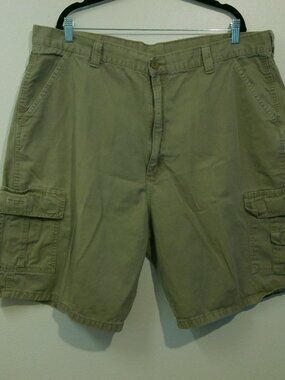 Wrangler Men's Cargo Shorts Khaki Tan Flat (I)